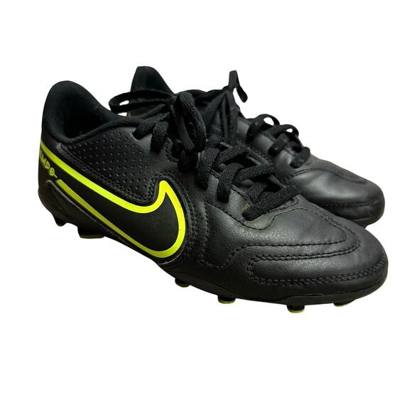 Nike Jr. Tiempo Legend 10 Club Soccer Cleats Black Youth 2 Little Big Kid Boys - Picture 1 of 8